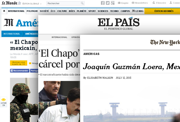 Destacan fuga de ‘El Chapo’ medios internacionales