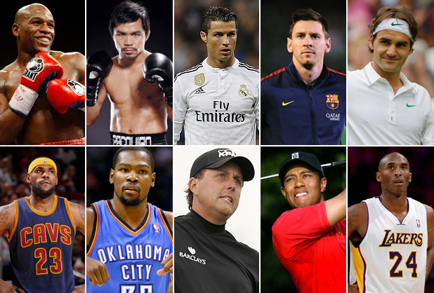 Los 10 deportistas mejor pagados en 2015