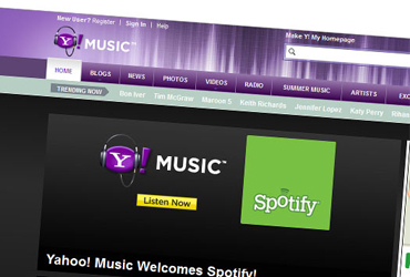 Yahoo! y Spotify unen servicios de distribución de contenido