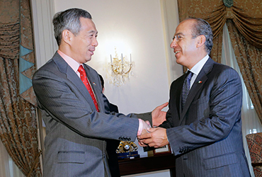 Calderón destaca lazos de amistad entre México y Singapur