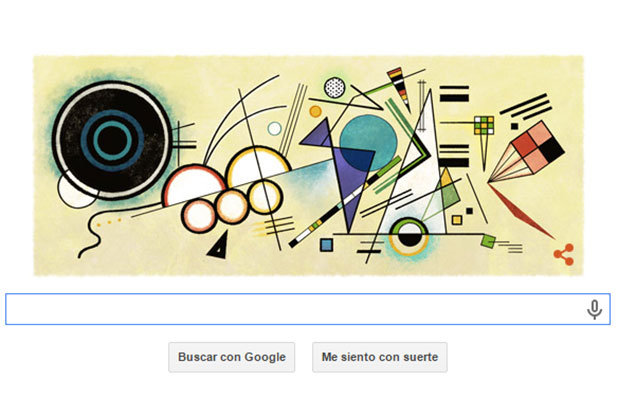 Rinden homenaje a Vasili Kandinski en abstracto doodle fifu