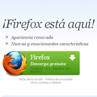 Mozilla lanza Firefox 5 fifu