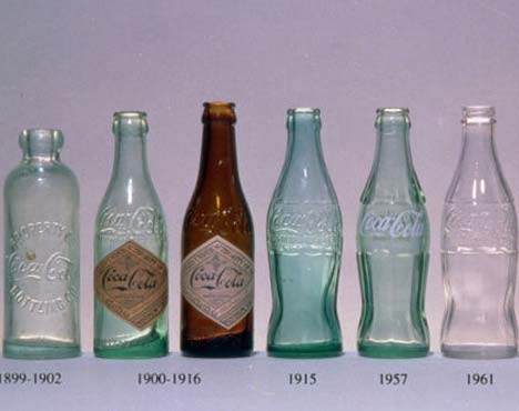 La evolución de las botellas de Coca-Cola fifu