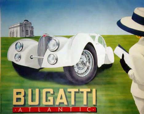 Pósters vintage de Bugatti fifu