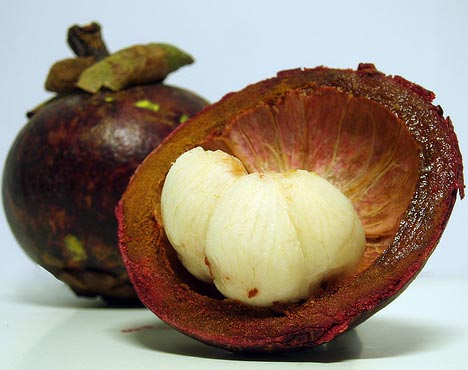 Mangostán saludable fruto exótico fifu