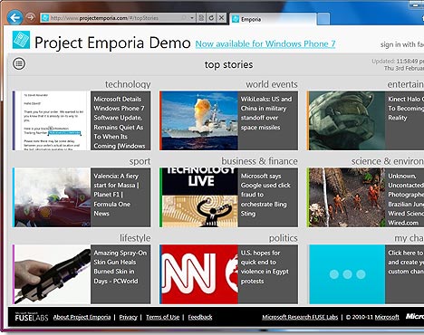 Project Emporia, el nuevo buscador de Microsoft fifu