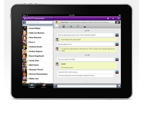 Yahoo! lanza la nueva Aplicación Messenger para iPad