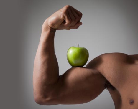 La manzana promueve el crecimiento de los músculos fifu