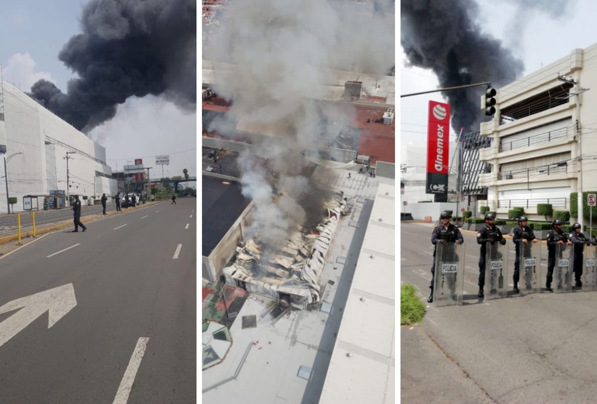 Galerías Coapa registra un fuerte incendio mientras es remodelada