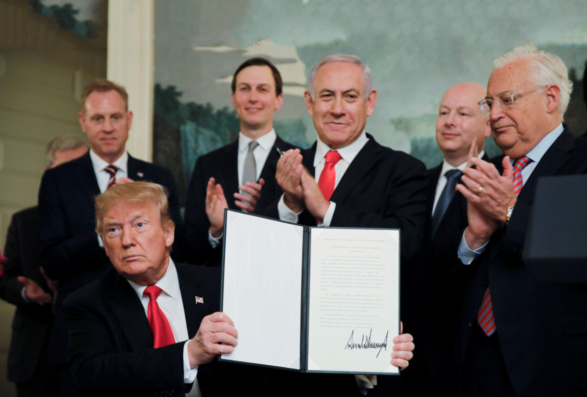Donald Trump reconoce la soberanía de Israel sobre Altos del Golán