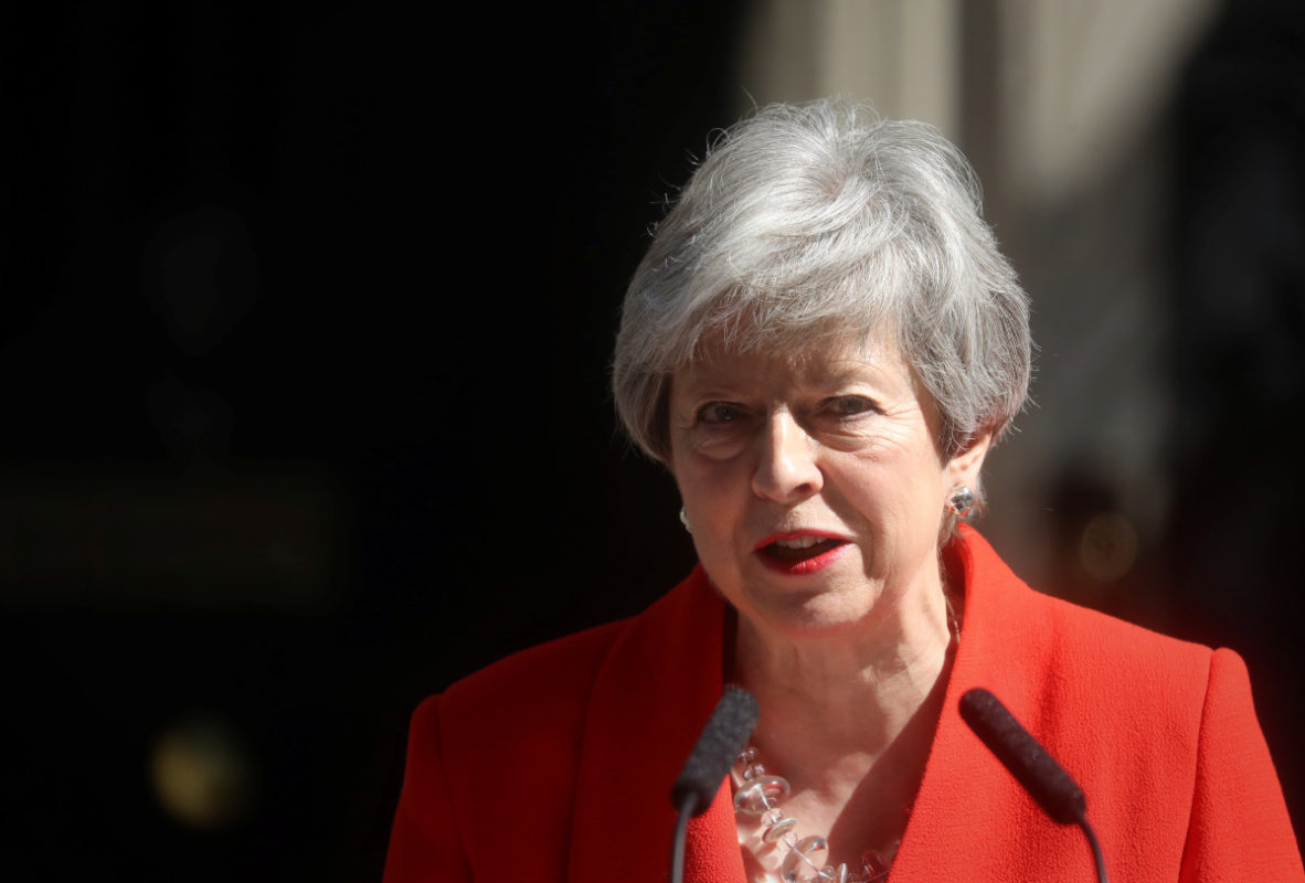 La primera ministra inglesa Theresa May anuncia dimisión