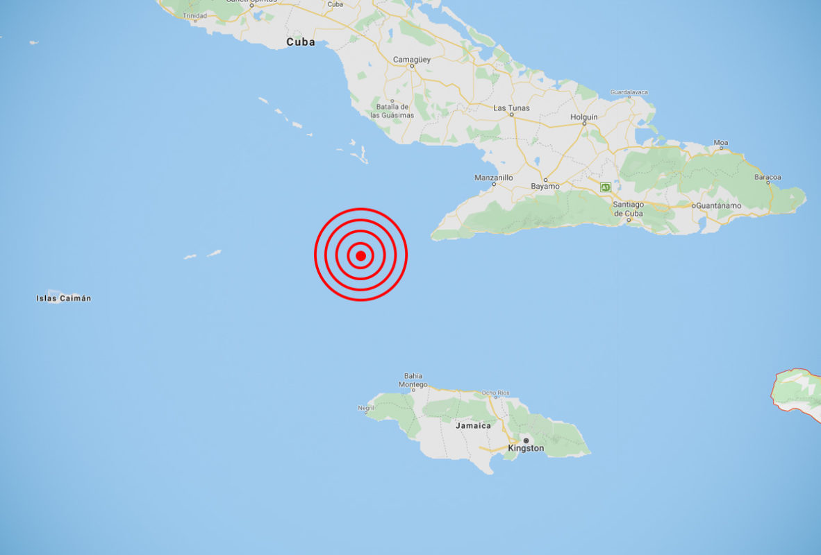 Reportan fuerte terremoto entre Cuba y Jamaica