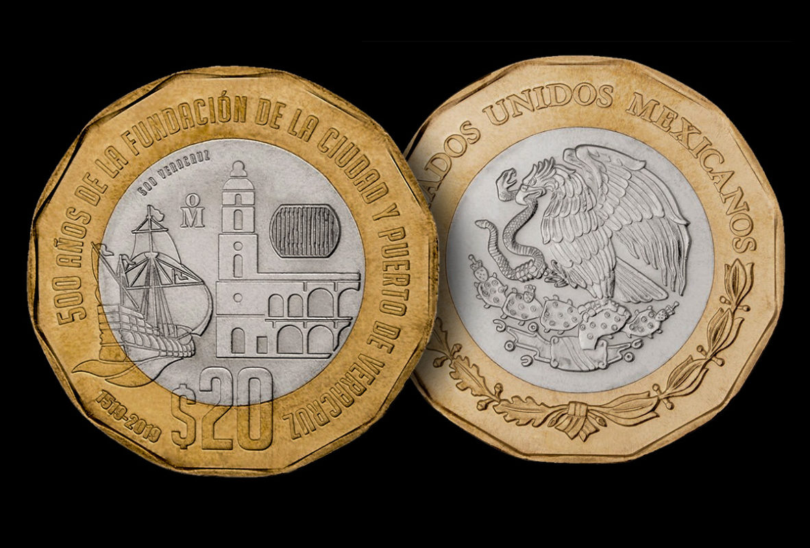 Esta es la moneda de $20 pesos con la que Banxico celebra a Veracruz