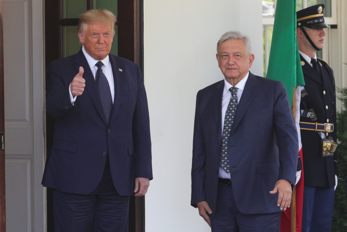 AMLO llega a Casa Blanca y se reúne por primera vez con Donald ...