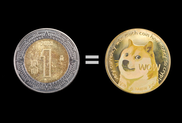 El Dogecoin ya vale lo mismo que un peso mexicano