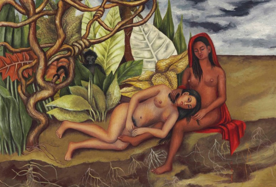 Dos desnudos en el bosque (La tierra misma)