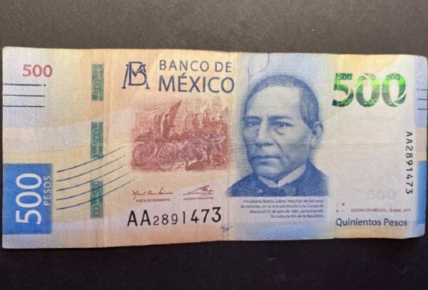¡Revisa tu billetera! Ofrecen 180 mil pesos por este billete de $500
