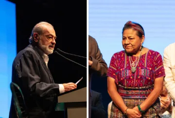 Carlos Slim y Rigoberta Menchú cierran cumbre de Premios Nobel de la Paz en México