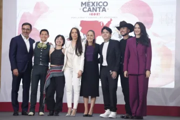 Con Junior H y Majo Aguilar, Sheinbaum lanza segunda edición del concurso ‘México canta’