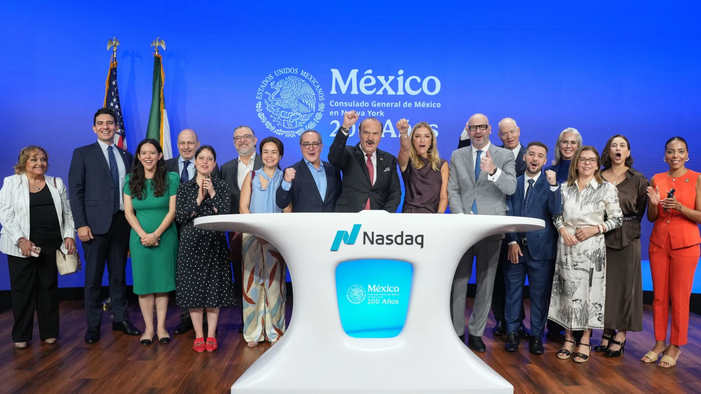 México cumple 200 años de presencia consular en Nueva York: BMV participa con campanazo en Nasdaq
